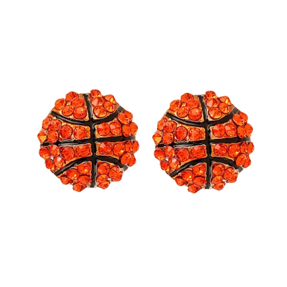Earrings Elegant Crystal Basketball Earrings